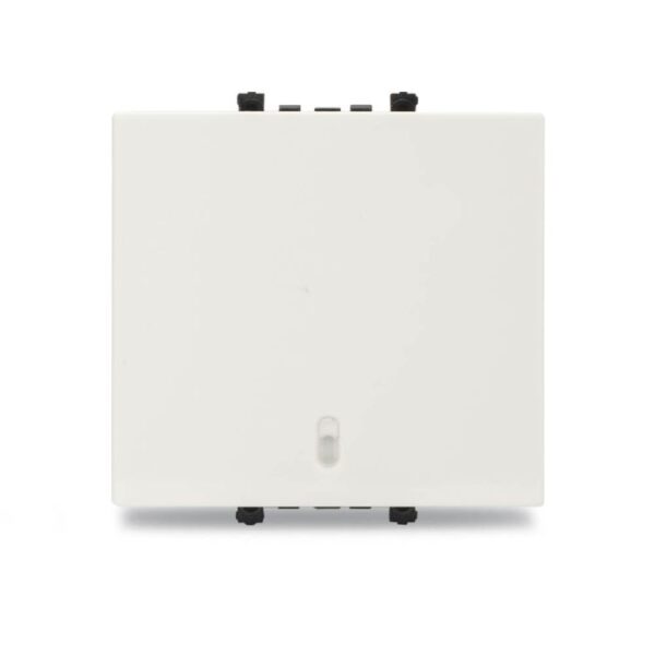 IN8421 | ZENcelo India - 6A 1 Way 2 Module Full Flat Switch with Indicator - White - Schneider Electric