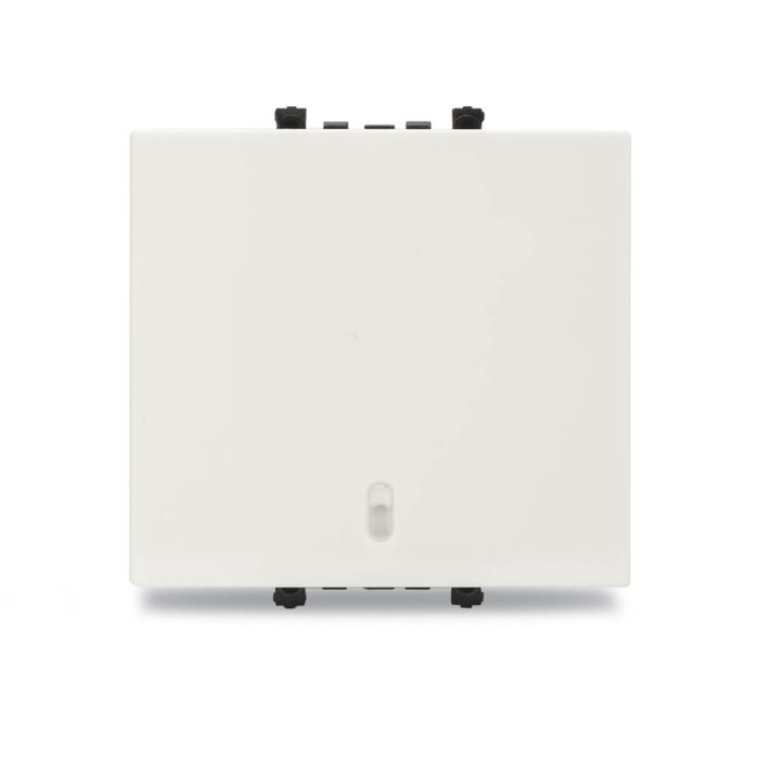in8421_01.jpg IN8421 | ZENcelo India - 6A 1 Way 2 Module Full Flat Switch with Indicator - White - Schneider Electric - Image 1