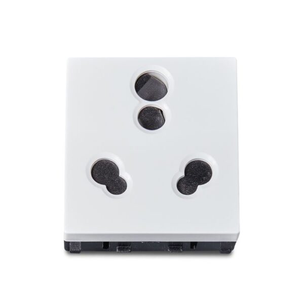 IN8426/16 | ZENcelo India - 6A/16A 3 Pin Socket with Shutter - White - Schneider Electric