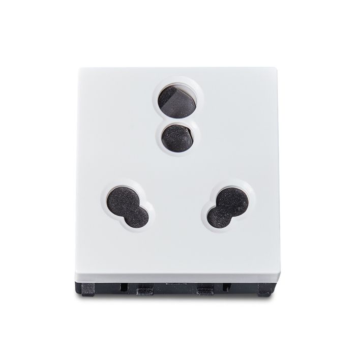 in8426_16.jpg IN8426/16 | ZENcelo India - 6A/16A 3 Pin Socket with Shutter - White - Schneider Electric - Image 1
