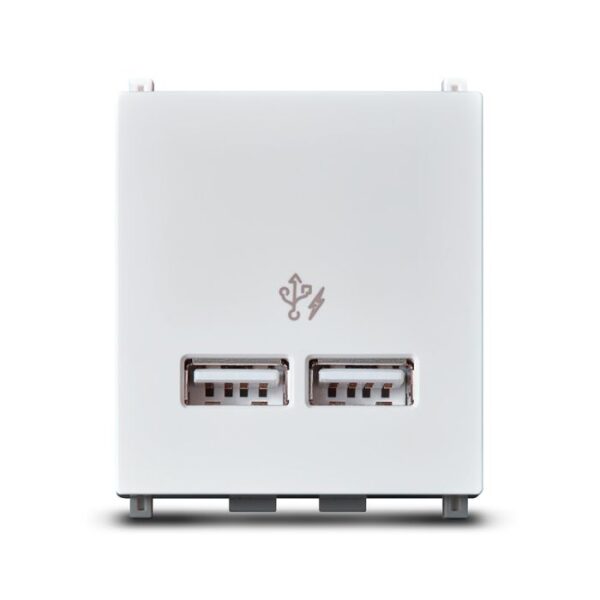 IN8432USB_WE | Zencelo India-2.1A 5V Usb Charger,2 Module -White - Schneider Electric