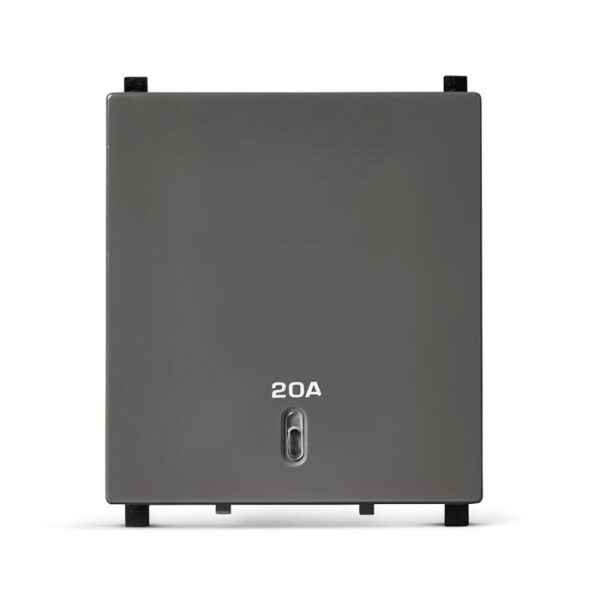 IN8486/20(BZ) | ZENcelo India - 20A 2 Module Double Pole Full Flat Switch with Neon -Dark Grey - Schneider Electric