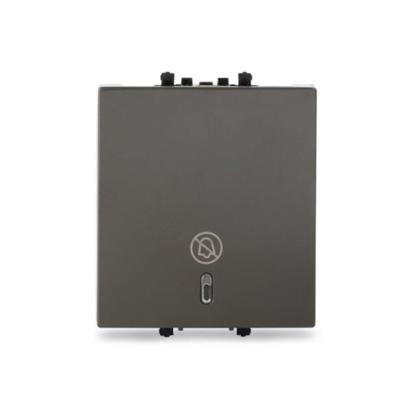 INH8453(BZ) | ZENcelo India - 2 Module Illuminated switch with "Do Not Disturb " -Dark Grey - Schneider Electric