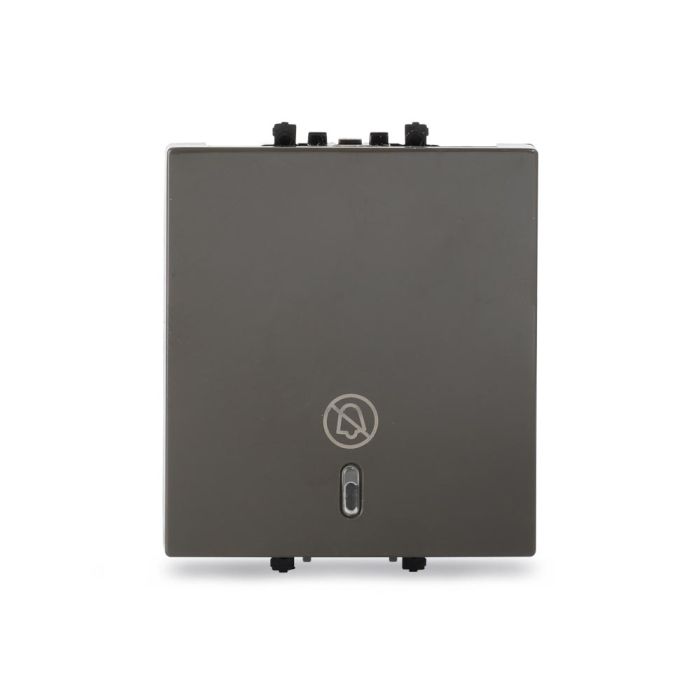inh8453_bz__01.jpg INH8453(BZ) | ZENcelo India - 2 Module Illuminated switch with "Do Not Disturb " -Dark Grey - Schneider Electric - Image 1