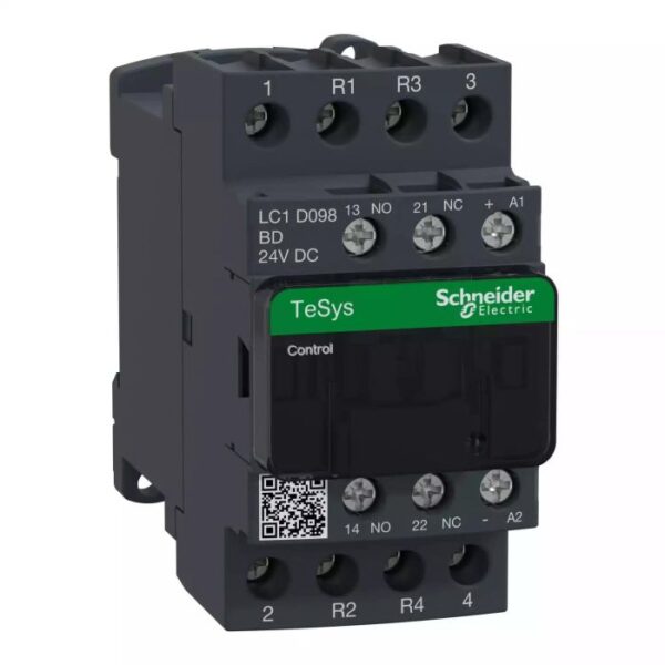 LC1D098BD | TeSys 4P CTR 20A AC-1 2NO 2NC 24VDC COIL - Schneider Electric