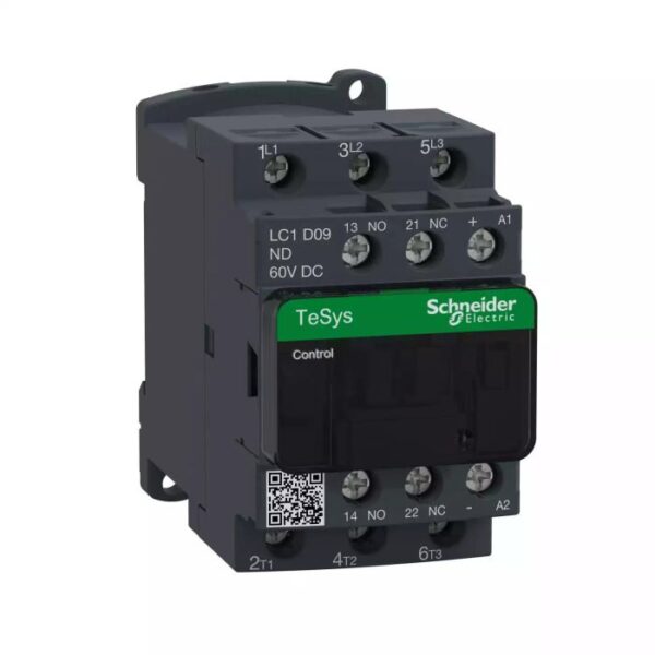 LC1D09ND | TeSys contactor 3P AC3 9A 60VDC coil - Schneider Electric