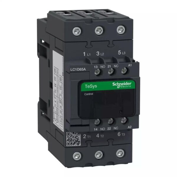 LC1D65AU7 | TeSys 3P EVLK CTR 65A 30KW AC3 240VAC - Schneider Electric