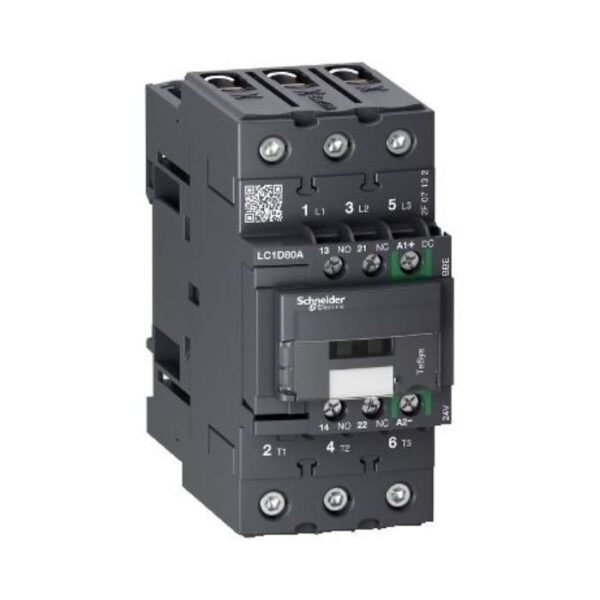 LC1D80ABBE TeSys 80A 3P contactor with 24V DC control Schneider Electric lc1d80abbe