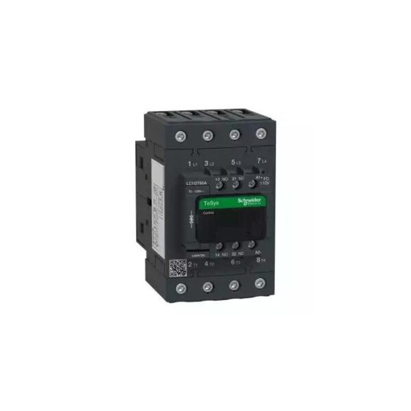 LC1DT80AFD | TeSys 4P EVERLINK CTR 80A AC1 110VDC - Schneider Electric
