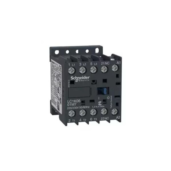 LC1K0601N7 | 3P CONT 6A AC3 2.2KW 1NC 415VAC COIL - Schneider Electric