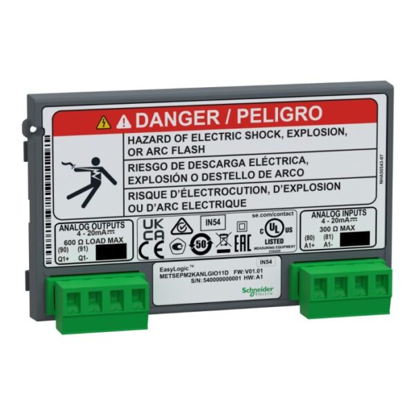 METSEPM2KANLGIO11D | Easylogic PM2x30 Analog IO Module 1-IO - Schneider Electric