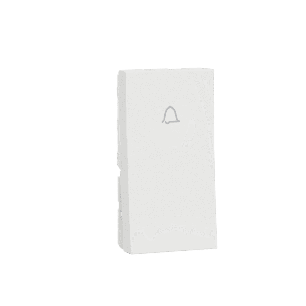 MLBP1M_WH | Bell Press Switch, Miluz Lara, 6A, 1 Module, White - Schneider Electric