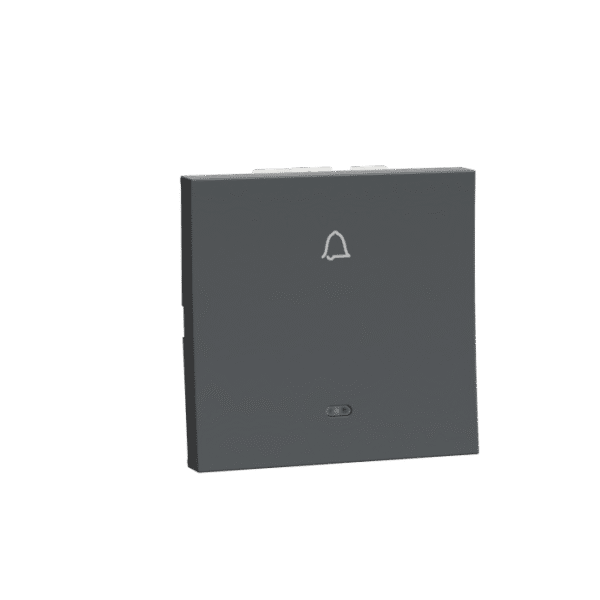 MLBPI2M_AN | Bell Press Switch, Miluz Lara, 6A, Indicator, 2 Module, Anthracite - Schneider Electric