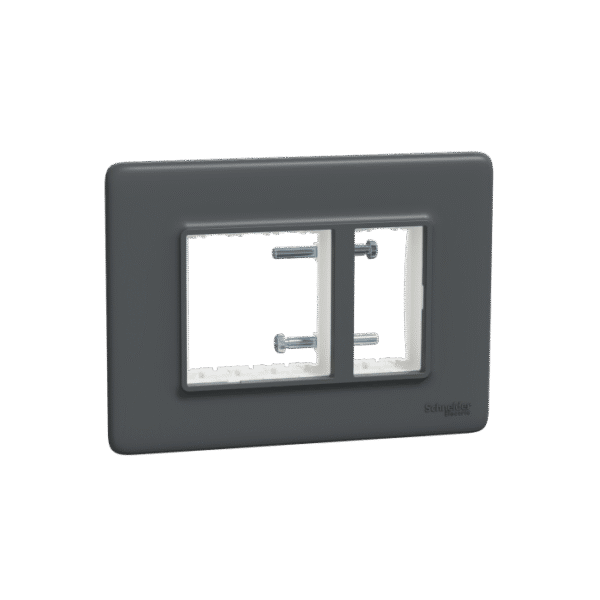 MLCP3MU_AN | Cover Frame, Miluz Lara, Unigrid, 3 Module, Anthracite - Schneider Electric