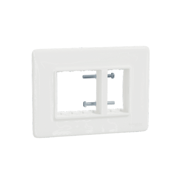 MLCP3MU_WH | Cover Frame, Miluz Lara, Unigrid, 3 Module, White - Schneider Electric