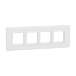 MLCP8MH_WH | Cover Frame, Miluz Lara, 8 Module, White - Schneider Electric