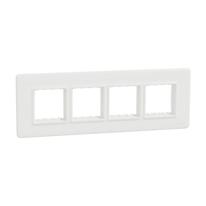 mlcp8mh_wh_0001.png MLCP8MH_WH | Cover Frame, Miluz Lara, 8 Module, White - Schneider Electric - Image 1