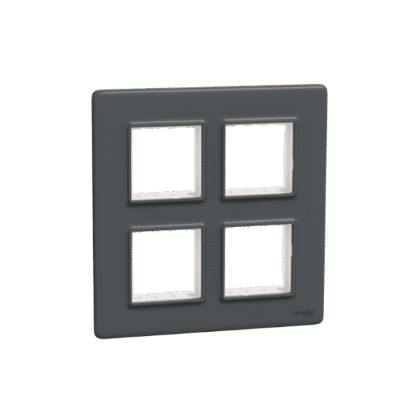 MLCP8MS_AN | Cover Frame, Miluz Lara, 8 Module, Square, Anthracite - Schneider Electric