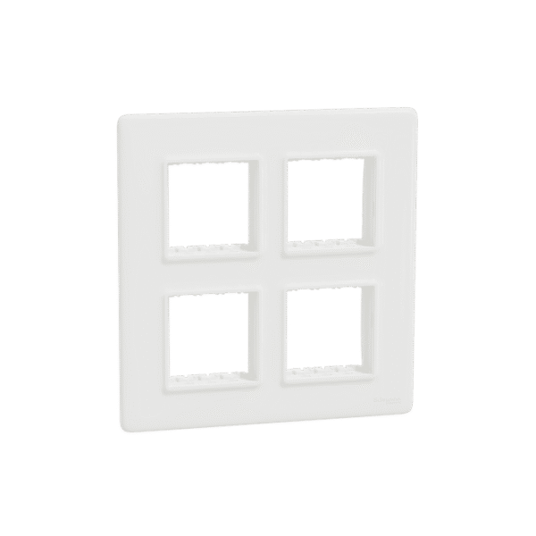 MLCP8MS_WH | Cover Frame, Miluz Lara, 8 Module, Square, White - Schneider Electric