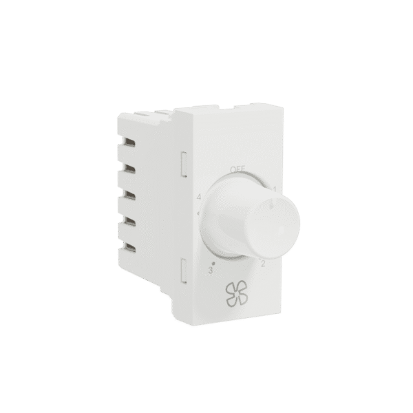 MLFR4STP1M_WH | Fan Regulator, Miluz Lara, 4-Step, 1 Module, White - Schneider Electric