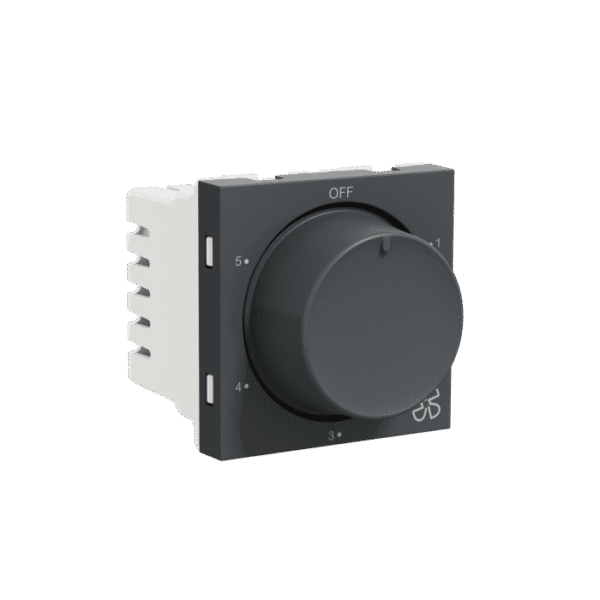 MLFR5STP2M_AN | Fan Regulator, Miluz Lara, 5-Step, 2 Module, Anthracite - Schneider Electric