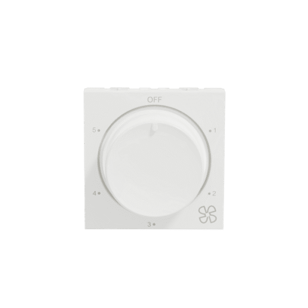 MLFR5STP2M_WH | Fan Regulator, Miluz Lara, 5-Step, 2 Module, White - Schneider Electric