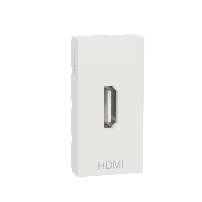 mlhdmi1m_wh_0001-1.png MLHDMI1M_WH | Hdmi Socket, Miluz Lara, Preterminated, 1 Module, White - Schneider Electric - Image 1