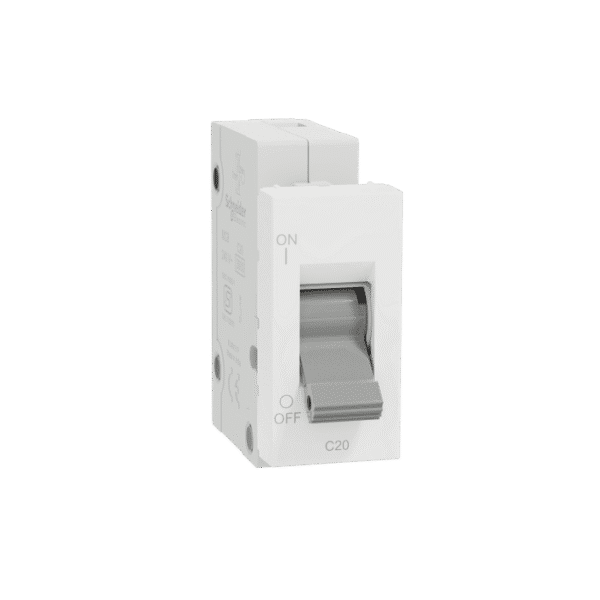 MLMM201P_WH | Miniature Circuit-Breaker, Miluz Lara, 20A, C-Curve, 1 Module, White - Schneider Electric