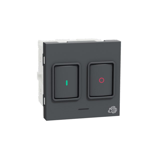 MLMOTSTR2M_AN | Motor Starter, Miluz Lara, 25A, 250V, Automatic, 2 Module, Anthracite - Schneider Electric