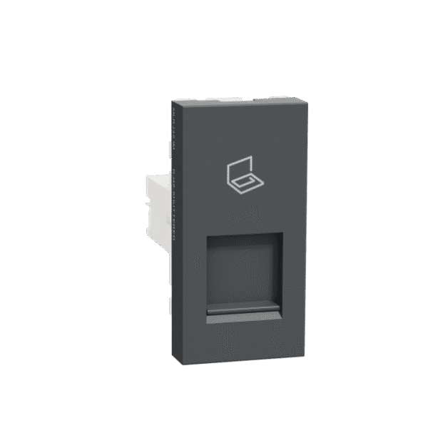 MLRJ451M_AN | Data Socket, Miluz Lara, Rj45 8(8), Stp, Cat6, 1 Module, Anthracite - Schneider Electric