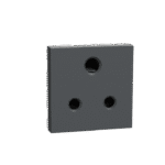 MLSO62M3P_AN | Socket Outlet, Miluz Lara, 6A, 3 Pin, 2P+E, With Shutter, 2 Module, Anthracite - Schneider Electric
