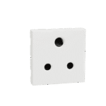 MLSO62M3P_WH | Socket Outlet, Miluz Lara, 6A, 3 Pin, 2P+E, With Shutter, 2 Module, White - Schneider Electric