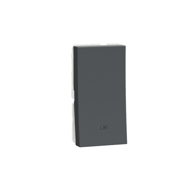 MLSWI101M1W_AN | Switch, Miluz Lara, 10A, 1 Way, Indicator, 1 Module, Anthracite - Schneider Electric