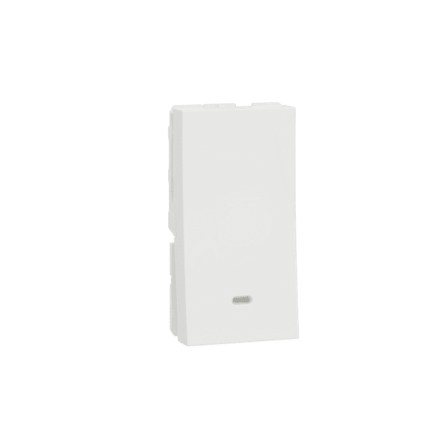 MLSWI101M1W_WH | Switch, Miluz Lara, 10A, 1 Way, Indicator, 1 Module, White - Schneider Electric