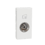 MLTV1M_WH | Tv Socket, Miluz Lara, Co-Axial, F Connectors, 1 Module, White - Schneider Electric