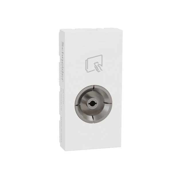 MLTV1M_WH | Tv Socket, Miluz Lara, Co-Axial, F Connectors, 1 Module, White - Schneider Electric