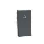 MZBP1M_AN | Bell Press Switch, Miluz Zeta, 6A, 1 Module, Anthracite - Schneider Electric