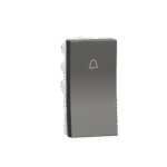 MZBP1M_WG | Bell Press Switch, Miluz Zeta, 6A, 1 Module, Warm Grey - Schneider Electric