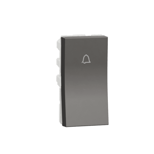 MZBP1M_WG | Bell Press Switch, Miluz Zeta, 6A, 1 Module, Warm Grey - Schneider Electric