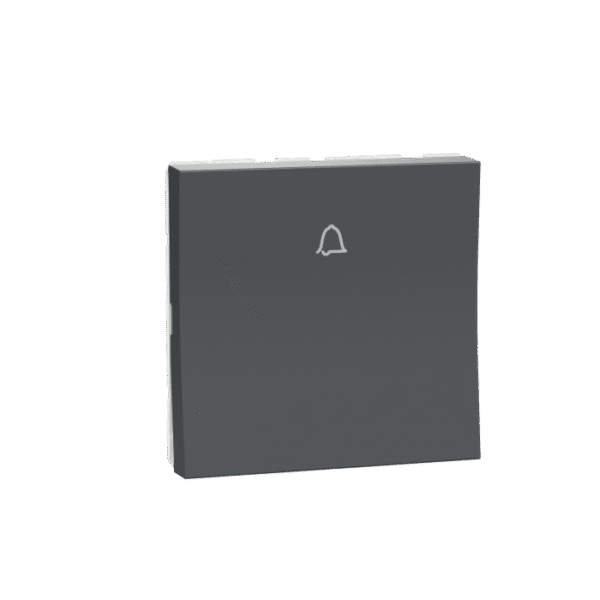 MZBP2M_AN | Bell Press Switch, Miluz Zeta, 6A, 2 Module, Anthracite - Schneider Electric
