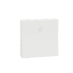 MZBP2M_WH | Bell Press Switch, Miluz Zeta, 6A, 2 Module, White - Schneider Electric