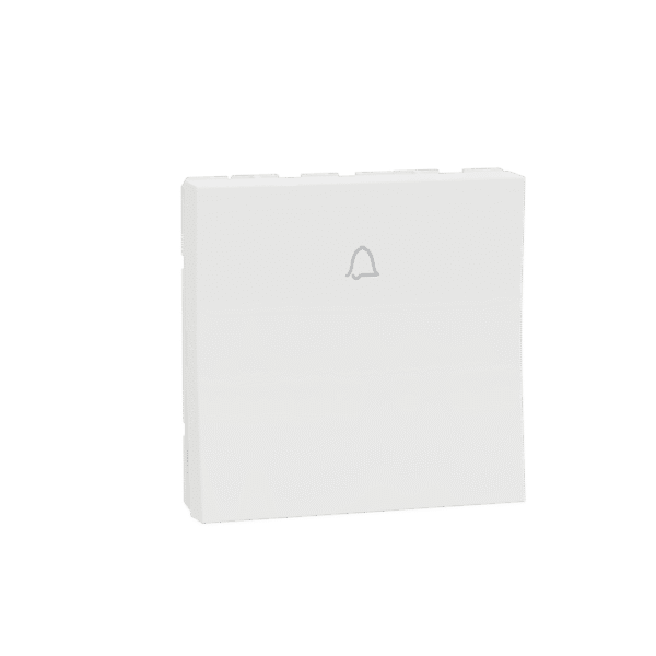 MZBP2M_WH | Bell Press Switch, Miluz Zeta, 6A, 2 Module, White - Schneider Electric