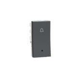 MZBPI1M_AN | Bell Press Switch, Miluz Zeta, 6A, Indicator, 1 Module, Anthracite - Schneider Electric