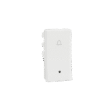 MZBPI1M_WH | Bell Press Switch, Miluz Zeta, 6A, Indicator, 1 Module, White - Schneider Electric