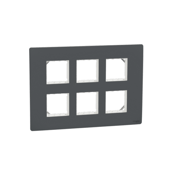 MZCP12M_AN | Cover Frame, Miluz Zeta, 12 Module, Anthracite - Schneider Electric