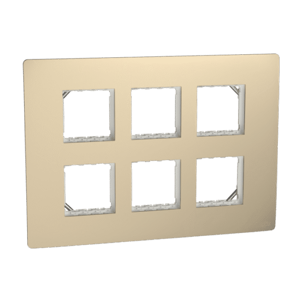 MZCP12M_CG | Cover Frame, Miluz Zeta, 12 Module, Champagne Gold - Schneider Electric