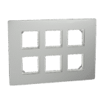 MZCP12M_SG | Cover Frame, Miluz Zeta, 12 Module, Silver Grey - Schneider Electric
