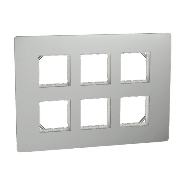 MZCP12M_SG | Cover Frame, Miluz Zeta, 12 Module, Silver Grey - Schneider Electric