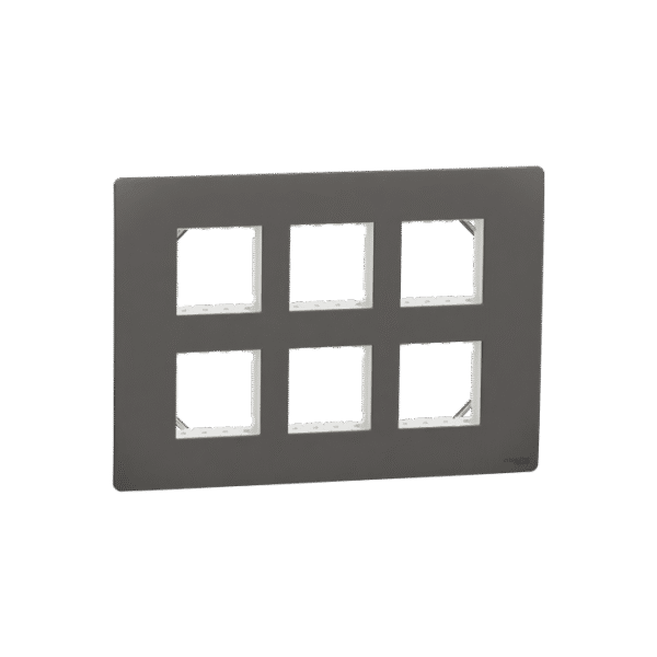 MZCP12M_WG | Cover Frame, Miluz Zeta, 12 Module, Warm Grey - Schneider Electric