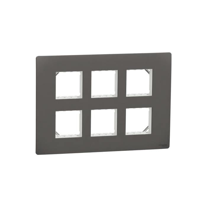 mzcp12m_wg_200s0000_5.png MZCP12M_WG | Cover Frame, Miluz Zeta, 12 Module, Warm Grey - Schneider Electric - Image 1